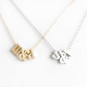 Gold Personalized Tiny Lowercase Initial..