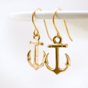 Silver Anchor Earrings
