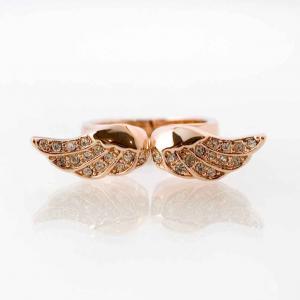 Rose Gold Angel Wing Ring Ships From Us