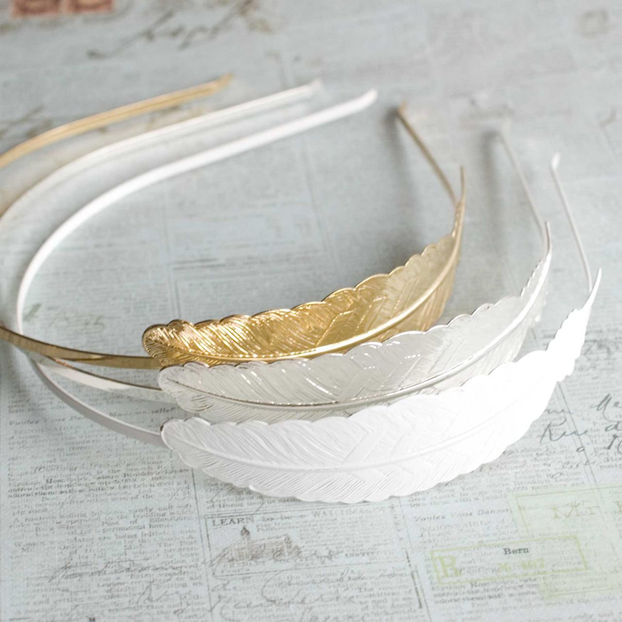 White Feather Headband on Luulla