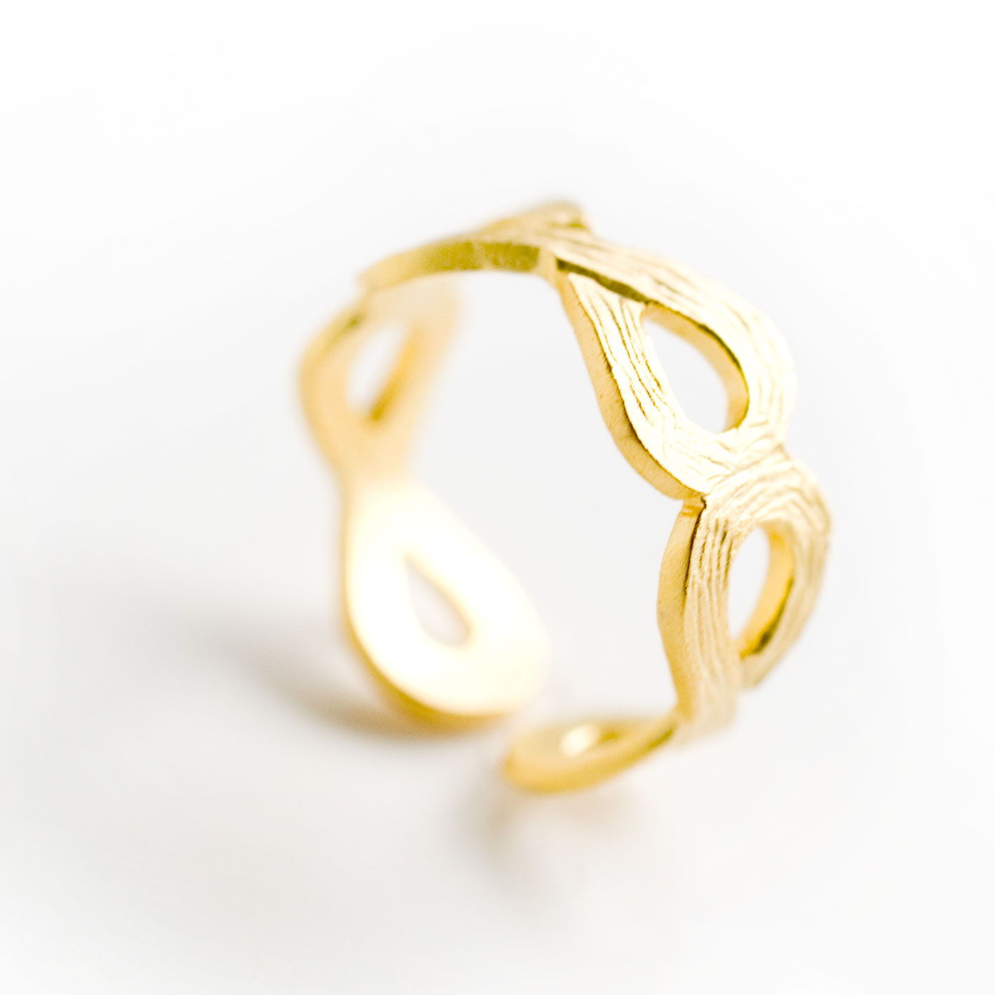 Matte Gold Adjustable Infinity Ring on Luulla