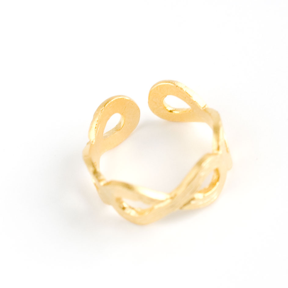Matte Gold Adjustable Infinity Ring on Luulla